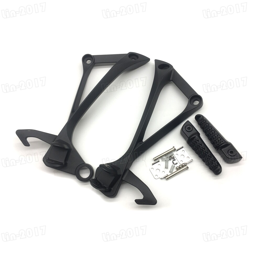 Black Rear Passenger Foot Pegs Bracket Fit For Kawasaki Ninja