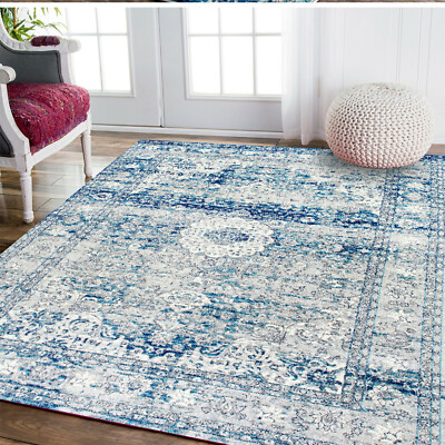 3D Blue Abstract ZHUA1186 Game Non Slip Rug Mat Photo Carpet Zoe