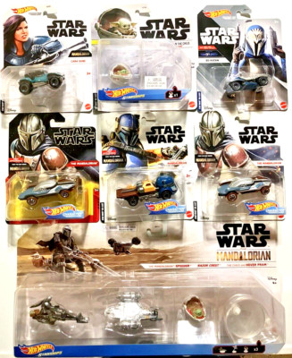 Hot Wheels~ THE MANDALORIAN ~Lot Of 7~ STAR WARS ~ Starships/Character Cars ~NM