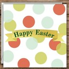 Happy Easter Greeting Card, Polka-dot design, Handmade Finished