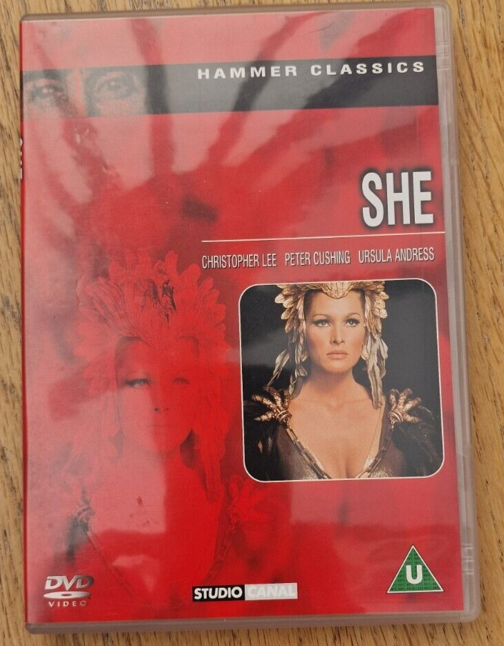 She 1965 Christopher Lee Peter Cushing 2001 Hammer Classics DVD
