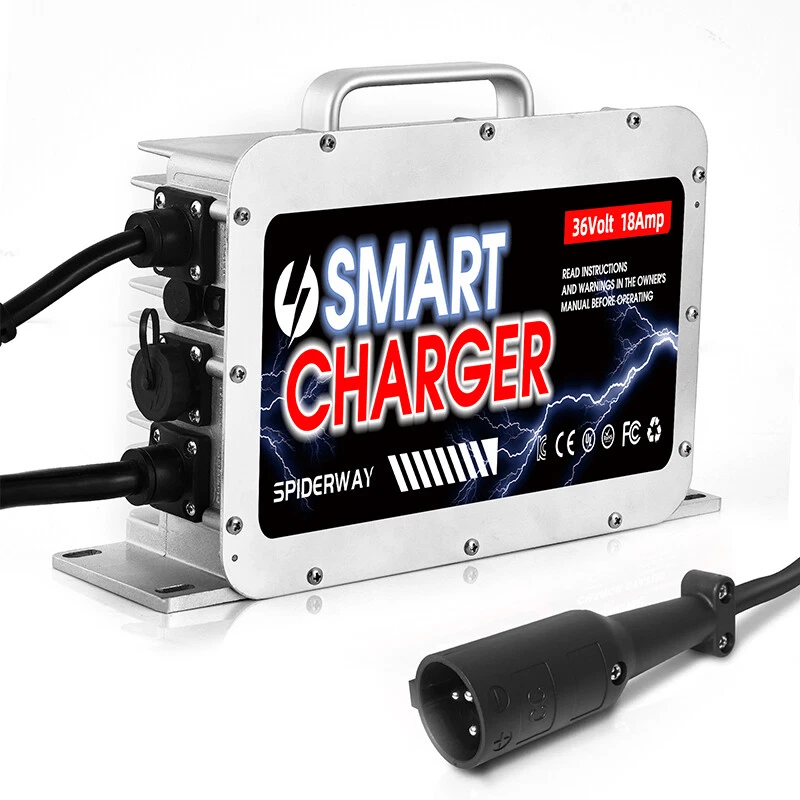 36 Volt 18 AMP Golf Cart Battery Charger 3 Pin Round Plug for Club