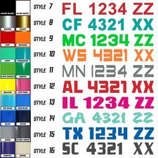 Boat Registration Numbers Letters 2 Pack Custom 3 Boat Jetski Stickers 1cl Boat Registration Numbers Letters 2 Pack Custom 3 Boat Jetski Stickers 1cl