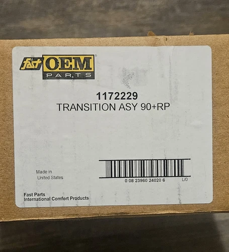 Tempstar/Heil OEM 1172229 Transition Assembly 90+RP. NOS