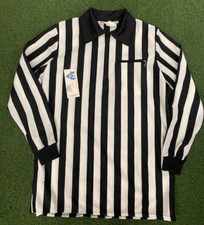 Vintage Referee Shirt Sz Medium Long Sleeve 1/4 Zip Collared USA Zwickel Mfg NWT