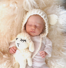 Realistic 17 Inch NEW Handmade Vinyl Girl Baby Doll