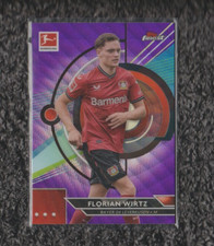 2022-23 Topps Finest Bundesliga Florian Wirtz Purple Wave REF 34/250