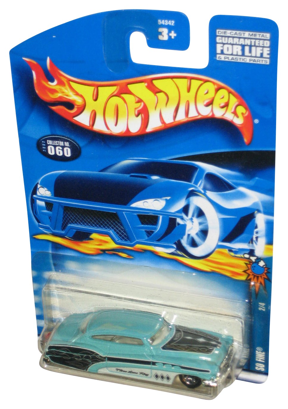 Hot Wheels So Fine 2/4 (2002) Mattel Teal Blue Toy Car #060