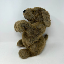 Folkmanis Sitting Dog Puppet Hand Full Body Cute Puppy 13" NEEDS EAR REPAIR