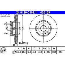 2x ATE 24.0120-0169.1 Bremsscheibe für MAZDA MX 5 MX 5 I NA NB Bremsscheiben