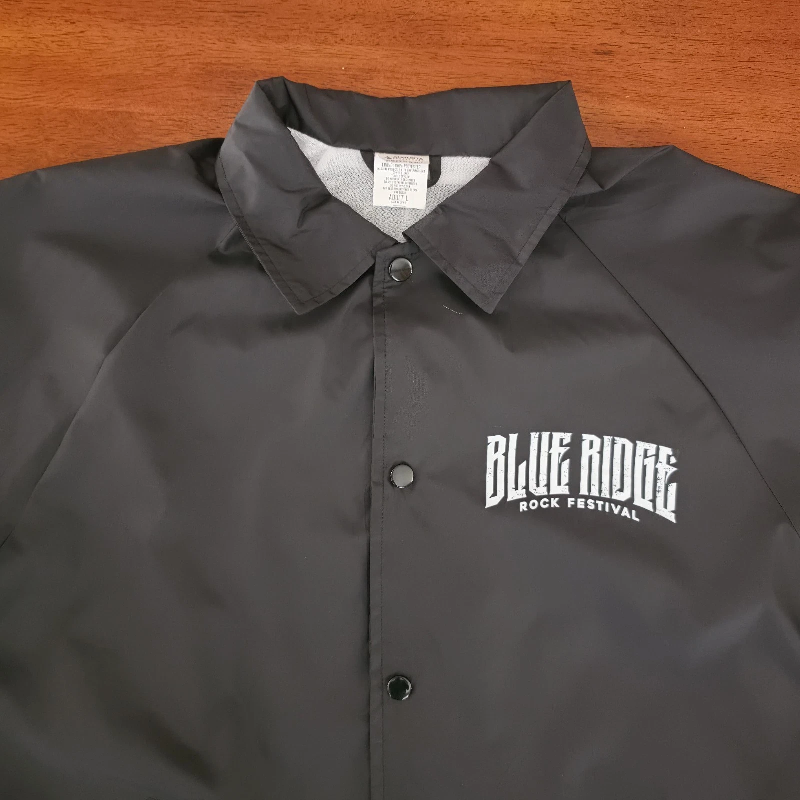 Blue Ridge Rock Festival Windbreaker Men's Large Bear Screaming Coaches Jacket - product detail image 5