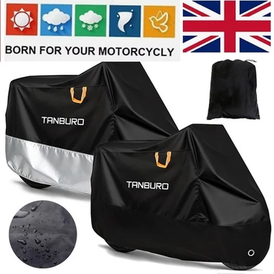 M-XXXL Heavy Duty Motorbike Motorcycle Cover Waterproof Rain Dust UV Protector - Image 1 of 4