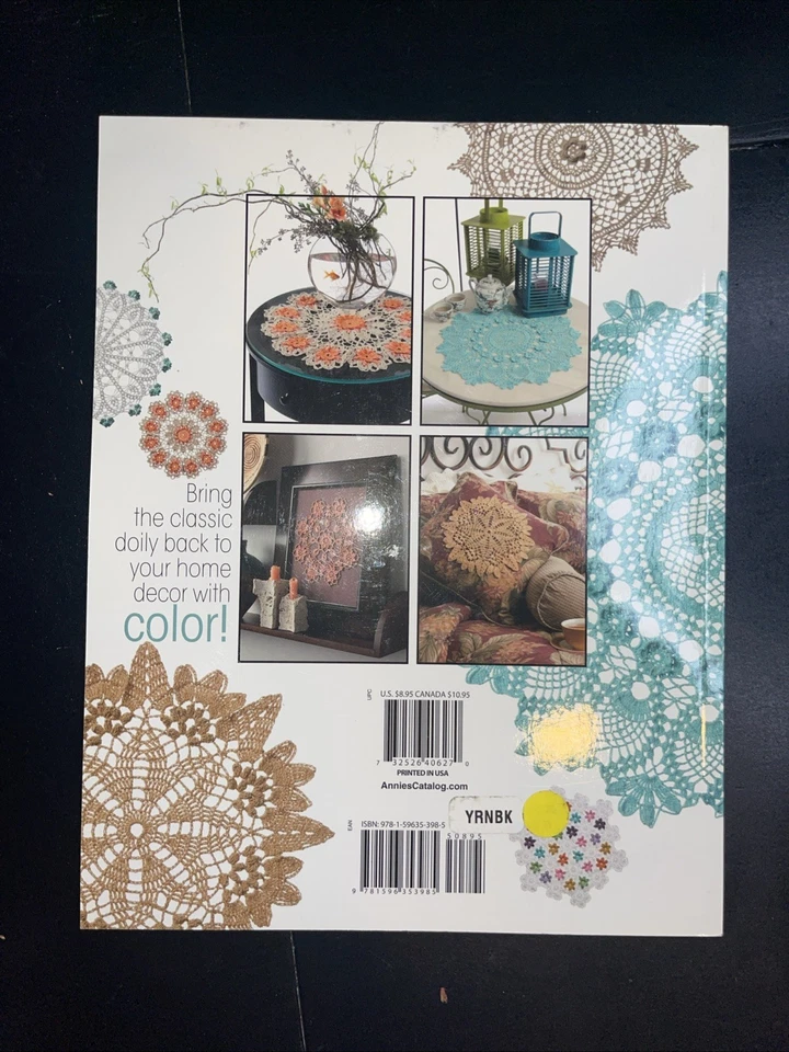 NEW DOILIES IN COLOR 9 BEAUTIFUL DESIGNS ANNIE'S ATTIC CROCHET PATTERN BOOK - Image 2 of 4