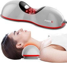Heated Neck Stretcher with Red Light, Wireless Massager Pillow