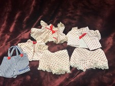 Vintage Raikes Bear Lot Clothing Clothes Dress Shirt Bloomers Overalls TLC