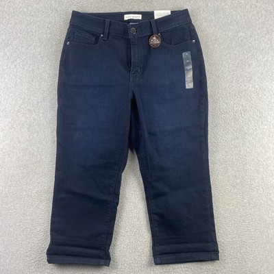 Lane Bryant Plus Size 14 Navy Flex Magic Waistband Capri Jeans Denim Pants NWT