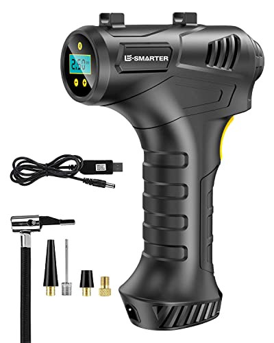 E-SMARTER Cordless Tyre Inflator Air Compressor, 4000mAh Car Tyre Inflator 12V/