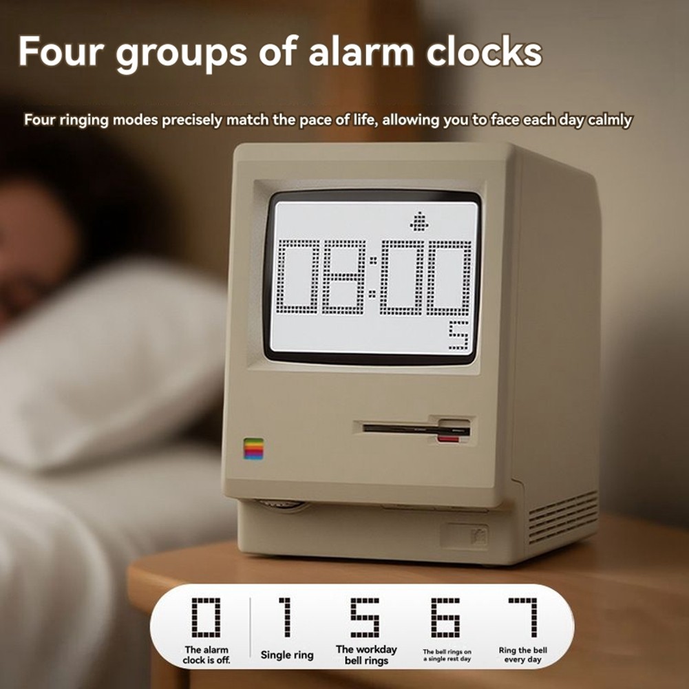 Maclock Retro Clock Creativity Alarm Clock Student Specific   Artifact9227