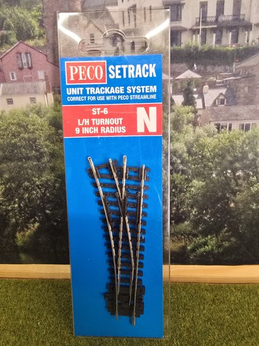 #7141 PECO ST6 Setrack - N - Weiche C80 Nr.1 Radius LH INS. | Condition: New
