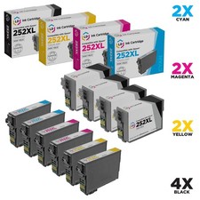 LD 10Pk Reman Cartridges for Epson Ink 252 XL 252XL T252XL WF-7610 WF-7620 Black