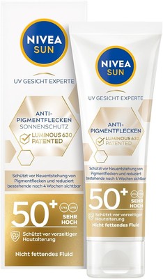 NIVEA SUN UV Gesicht Experte Anti-Pigmentflecken Sonnenschutz LSF 50+, nicht fet