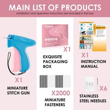 Stitch Gun for Clothes - Handheld Tag Quick Clothing Blue-pink