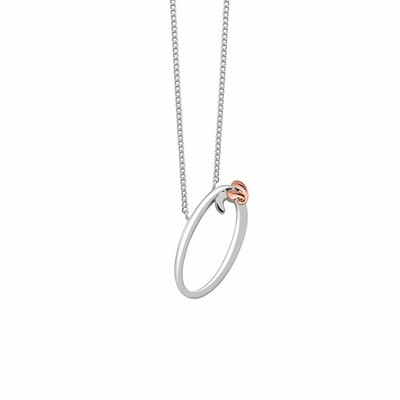 Clogau Welsh Silver & 9ct Rose Gold Tree of Life Initials Necklace Letter O New
