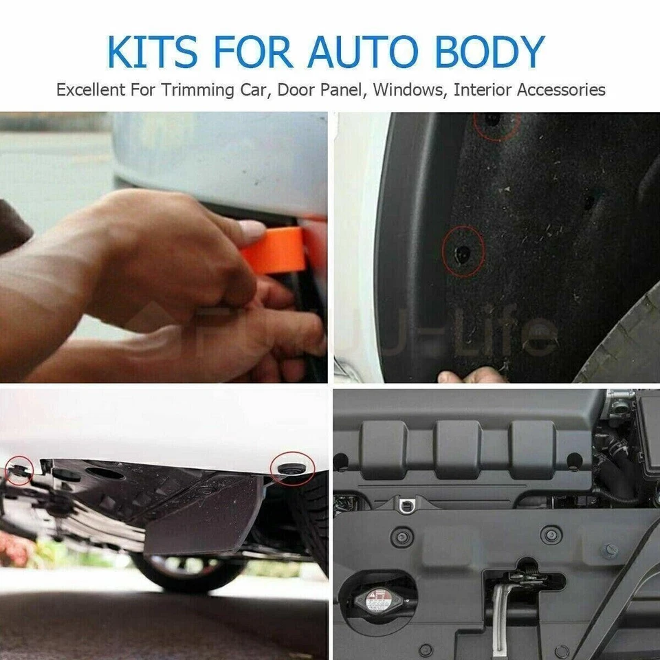 650X Car Retainer Auto Fasteners Push Trim Plastic Clips Pin Rivet Bumper Kit - Image 3 of 4