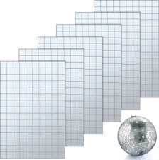 900 Pieces Mirrors Mosaic Tiles Disco Ball Mirror Self Adhesive Real Square Glas