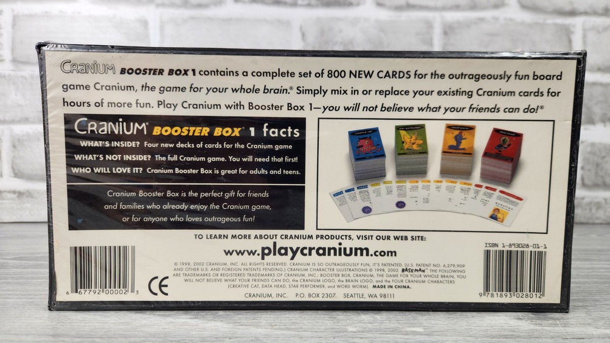 Cranium Booster Box 1 - 800 New Cards to Recharge Your Cranium Game | eBay Cranium Booster Box 1 - 800 New Cards to Recharge Your Cranium Game | eBay