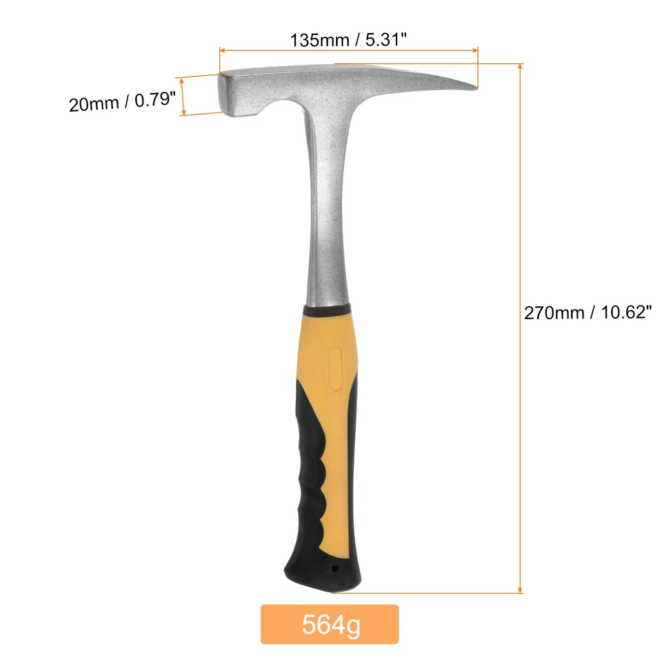 Rock Pick Hammer 20oz 11inch Pointed Tip Anti-Slip Geology Hammer Brick Pick Foto 2 de 4