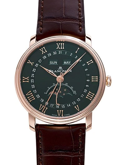 Blancpain — Blancpain Villeret Complete Calendar Moonphase 6654A-3653-55B Rose Gold #KMW225