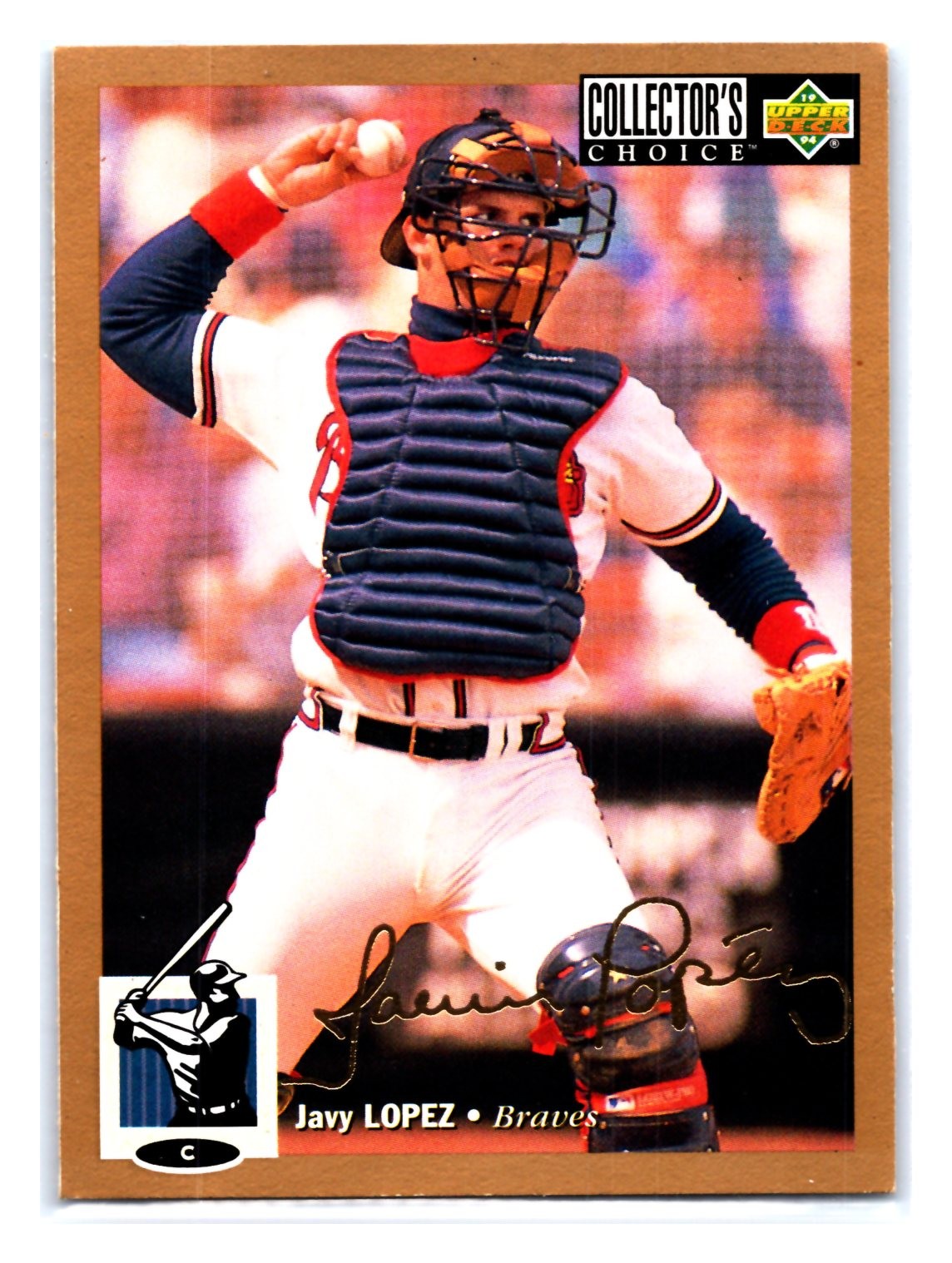 Javy Lopez 1994 Collector's Choice Gold Signature #178 Atlanta Braves