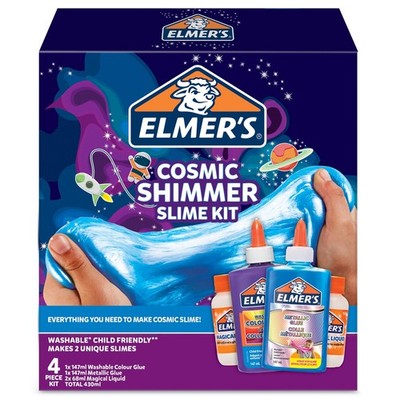 Elmer's Cosmic Shimmer Slime Kit | Enthält Elmer's Metallic (Blau) und Farbe P