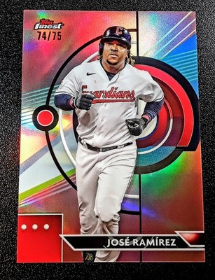 2023 Topps Finest - Baseball Jose Ramirez #44 Rose Gold Refractor /75