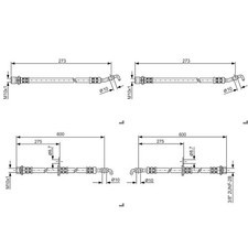 4xBOSCH BREMSSCHLAUCH VORNE+HINTEN passend für TOYOTA AVENSIS T25 2003-2008