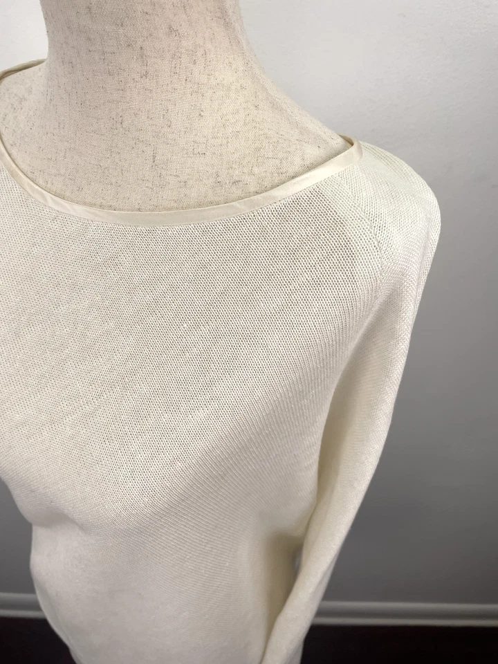 Shamask Top Tunic Womens 1 Ivory Cream Knit Pullover Neiman Marcus NWT $450 - Image 4 of 4