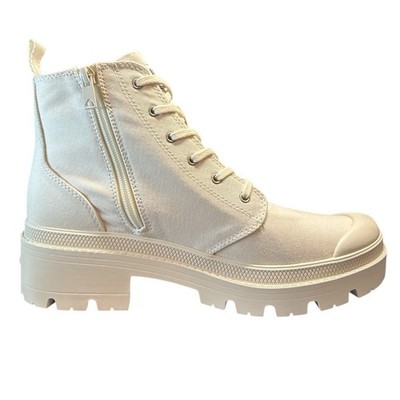 Palladium  Pallabase Twill Canvas Boots Star White/Artist Customizable Size 6