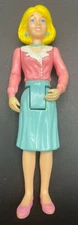 Vintage Playskool Dollhouse Mother Mom w/ Blue Skirt & Pink Blouse