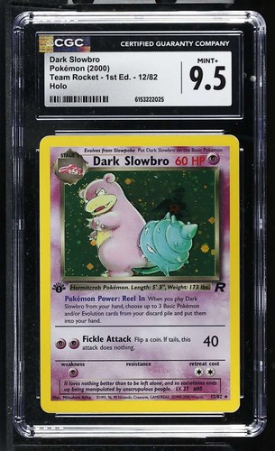 Dark Slowbro (1st Edition) graded CGC 9.5 for sale on eBay
