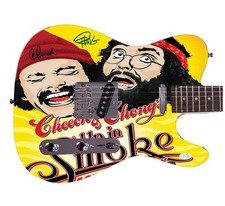 Cheech And Chong Signed Up In Smoke Graphics Photo Poster Autographed Guitar