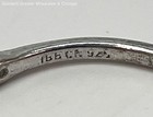925 Sterling CZ Accent Ribbed Band Ring 0.9g — photo 3