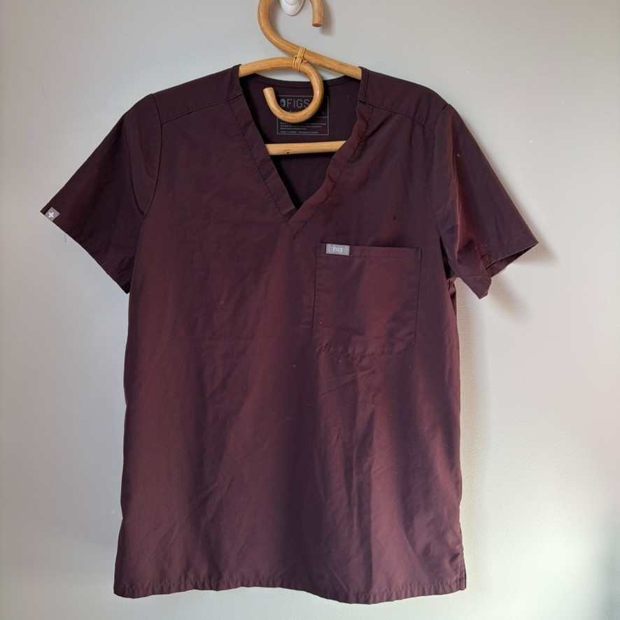 Figs Brown Technical Collection Short Sleeve Scru… - image 1