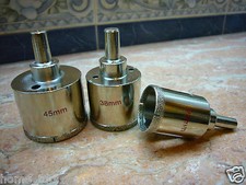 28mm, 38mm & 45mm THK Diamond coated drill bit hole core drills marble tile
