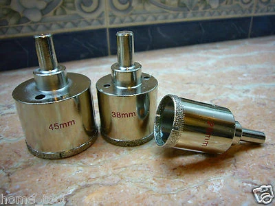 THK DIAMOND TOOLS 28mm, 38mm & 45mm THK Diamond coated drill bit hole saw core drills marble tile