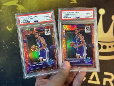 2022-23 Donruss Optic KEEGAN MURRAY Rated Rookie RC Photon Prizm PSA 10 Lot Of 2