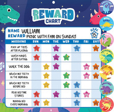 Daily Reward Chore Chart for Kids - Magnetic Reward Chart with 1,969 Stickers