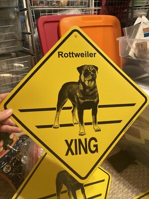 New!! Rottweiler Dog Crossing Xing Sign, KC creations Great Gift!