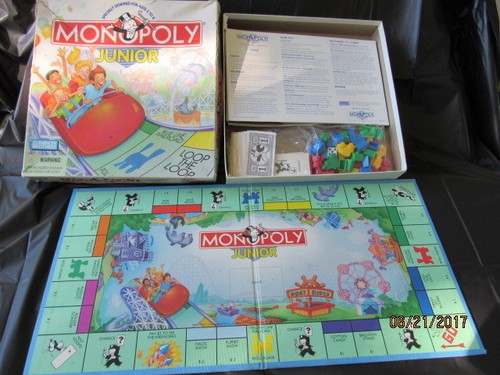 Vintage 1996 Monopoly JR Edition Board Game 100% Complete All Parts COUNTED - Picture 1 of 5
