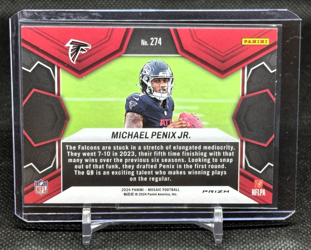 2024 Panini Mosaic Michael Penix Jr. Silver Mosaic NFL Debut Prizm